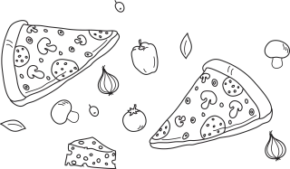 Pizza Vector Food Stickdatei