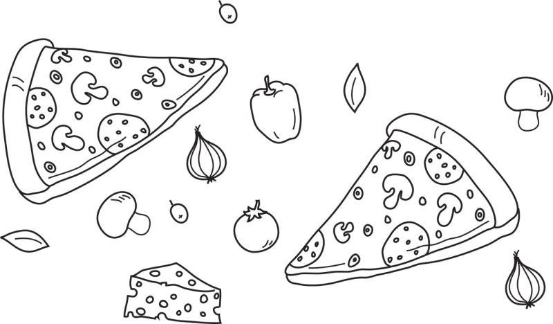 Pizza Vector Food Stickdatei – Essen & Trinken