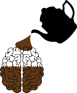 Brain Coffee Think Stickdatei