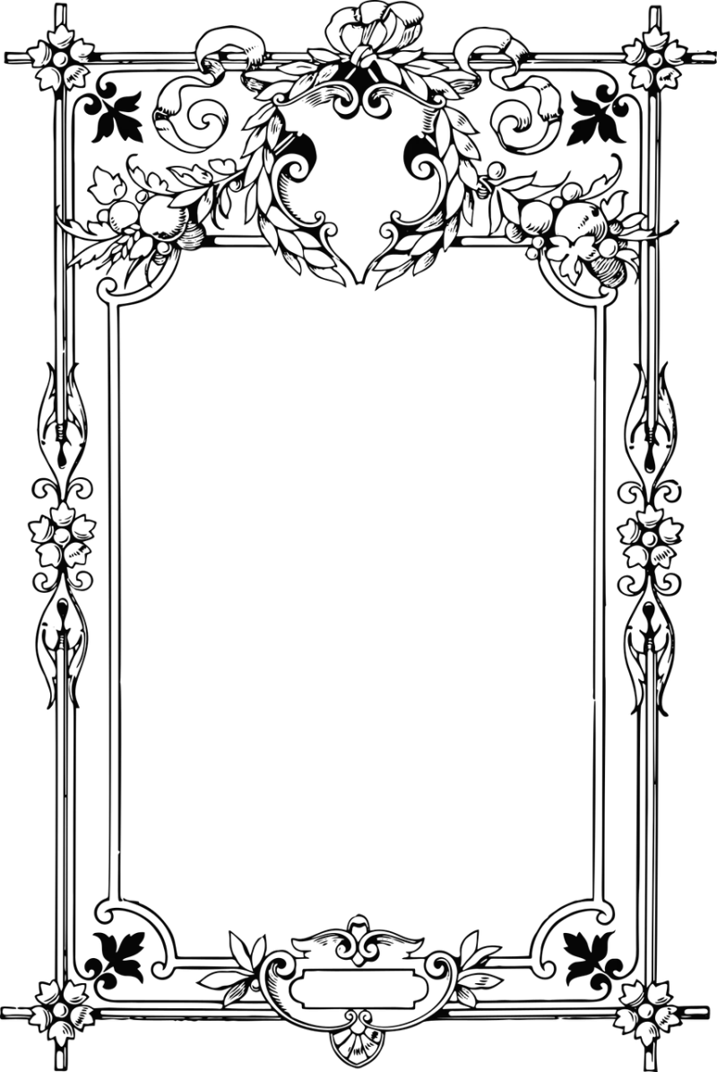 Vintage Beautiful flowers Frame Stickdatei – Natur