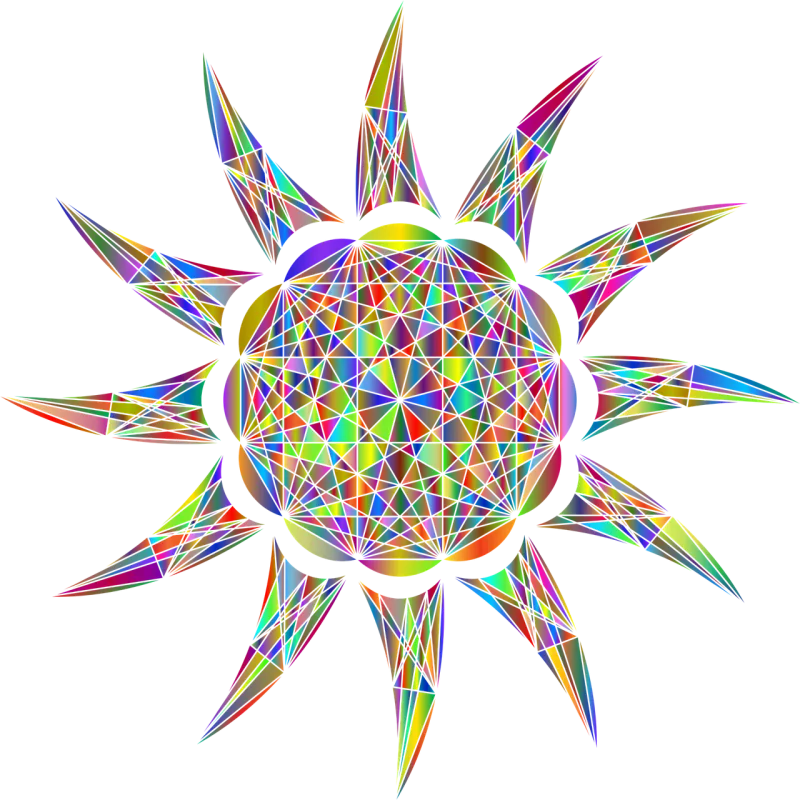 Mandala Sun Star Stickdatei – Natur