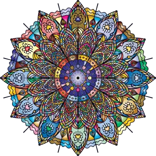 Mandala Nature Decorative Stickdatei