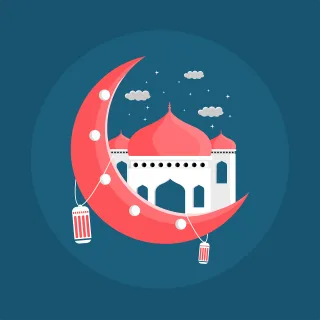 Lantern Mosque Arabic Stickdatei