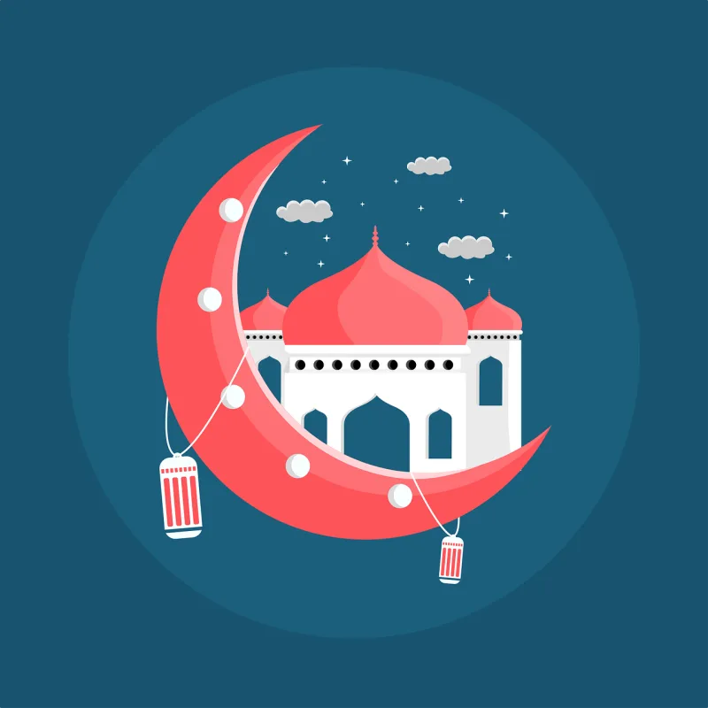 Lantern Mosque Arabic Stickdatei – Natur