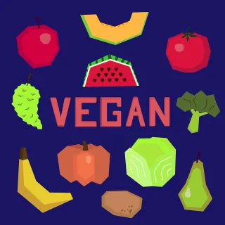 Vegan Vegetarian Vegetables Stickdatei