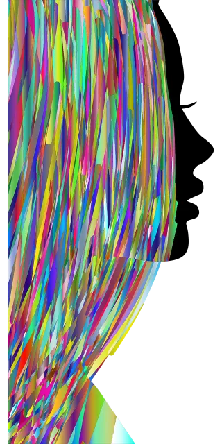 Woman Hair Psychedelic Stickdatei – Kinder