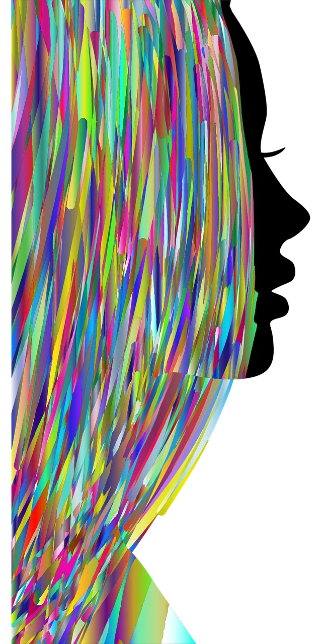 Woman Hair Psychedelic Stickdatei – Kinder