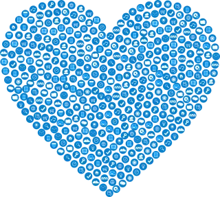 Icons Abstract Heart Stickdatei