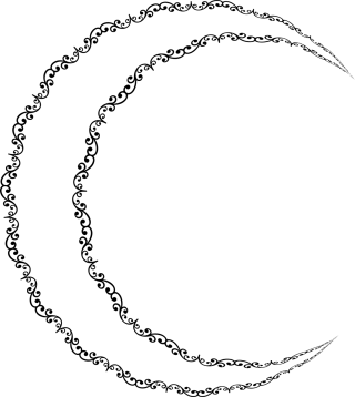 Crescent moon Lunar Line art Stickdatei
