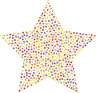 Fruit Star Shape Stickdatei