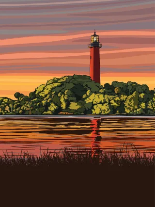 Florida Travel Poster Stickdatei