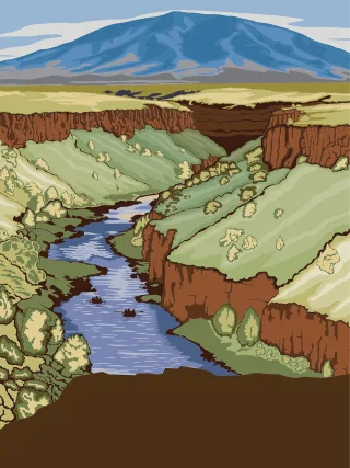 New mexico Travel Poster Stickdatei – Natur