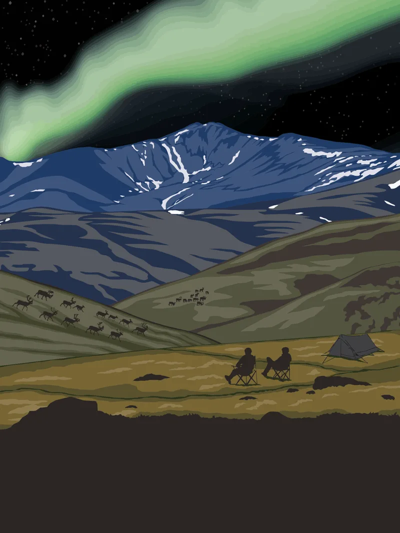 Alaska Travel Poster Stickdatei – Natur