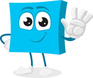 Square Shape Cartoon Stickdatei – Natur