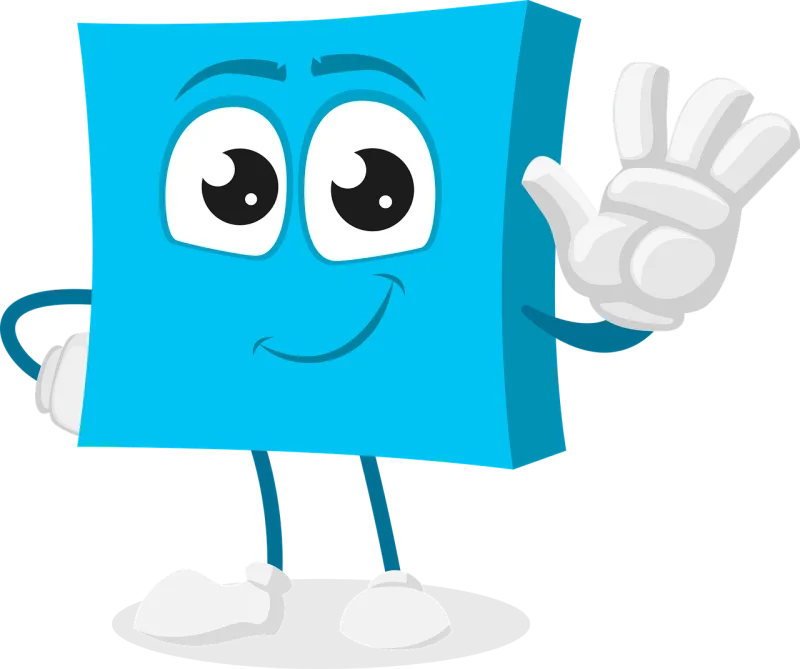 Square Shape Cartoon Stickdatei – Natur