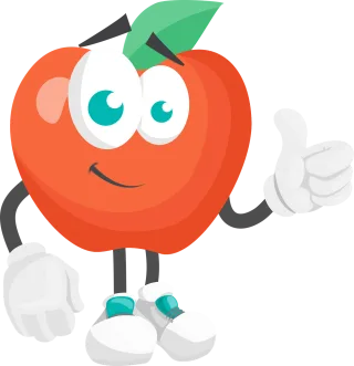 Apple Fruit Cartoon Stickdatei