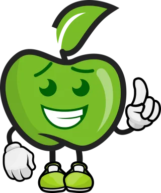 Apple Fruit Cartoon Stickdatei – Essen & Trinken