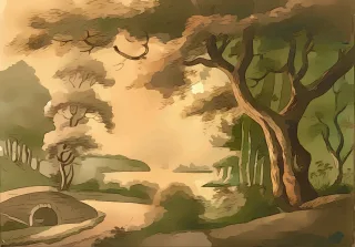 Landscape Tree Nature Stickdatei