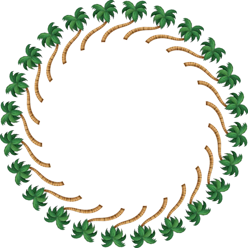 Coconut palm Palm tree Frame Stickdatei – Natur