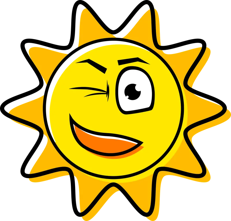 Sun Cartoon Character Stickdatei – Weihnachten