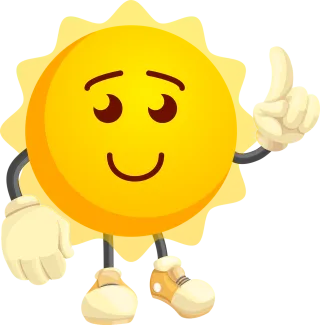 Sun Cartoon Character Stickdatei – Natur
