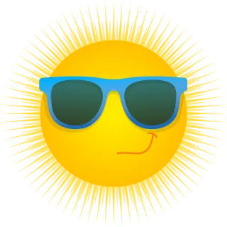 Sun Cartoon Character Stickdatei