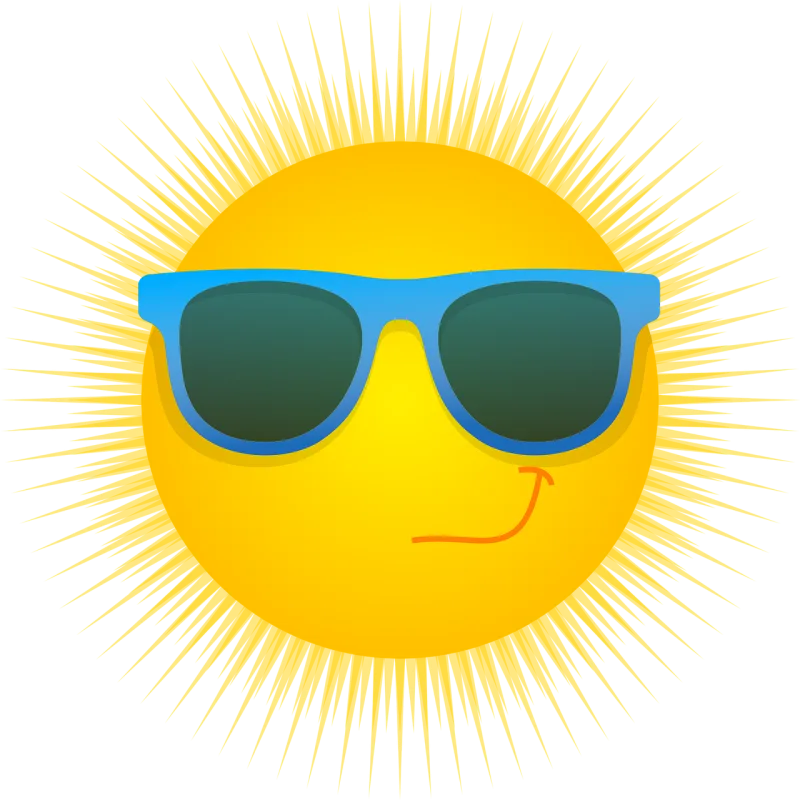 Sun Cartoon Character Stickdatei – Natur