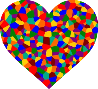 Heart Voronoi Symbol Stickdatei
