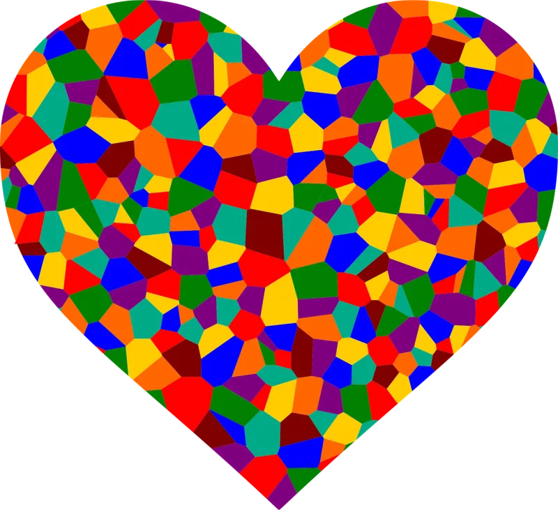 Heart Voronoi Symbol Stickdatei – Herzen & Liebe