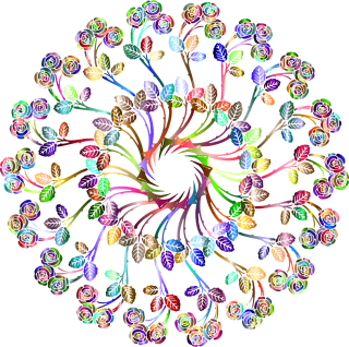 Flower Floral Line art Stickdatei