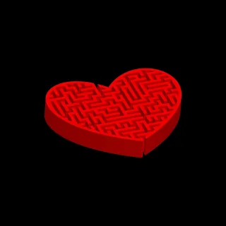 Heart Maze Labyrinth Stickdatei