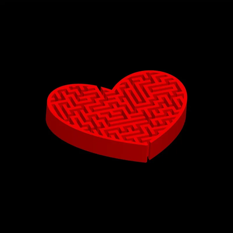 Heart Maze Labyrinth Stickdatei – Herzen & Liebe