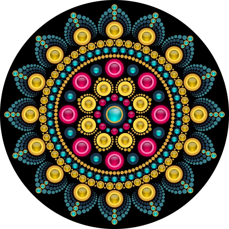 Decorative Ornament Mandala Stickdatei – Blumen