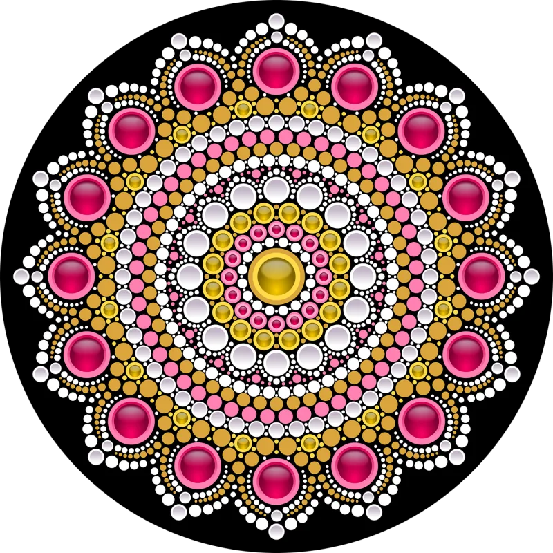 Decorative Ornament Mandala Stickdatei – Blumen