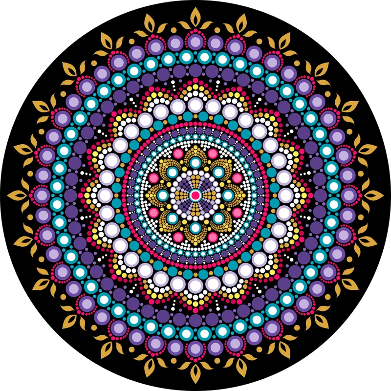 Decorative Ornament Mandala Stickdatei – Blumen