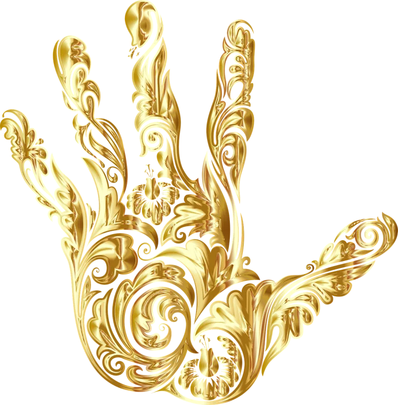 Hand Fingers Floral Stickdatei – Blumen