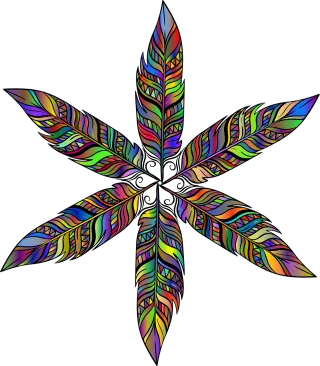 Feathers Mandala Design Stickdatei