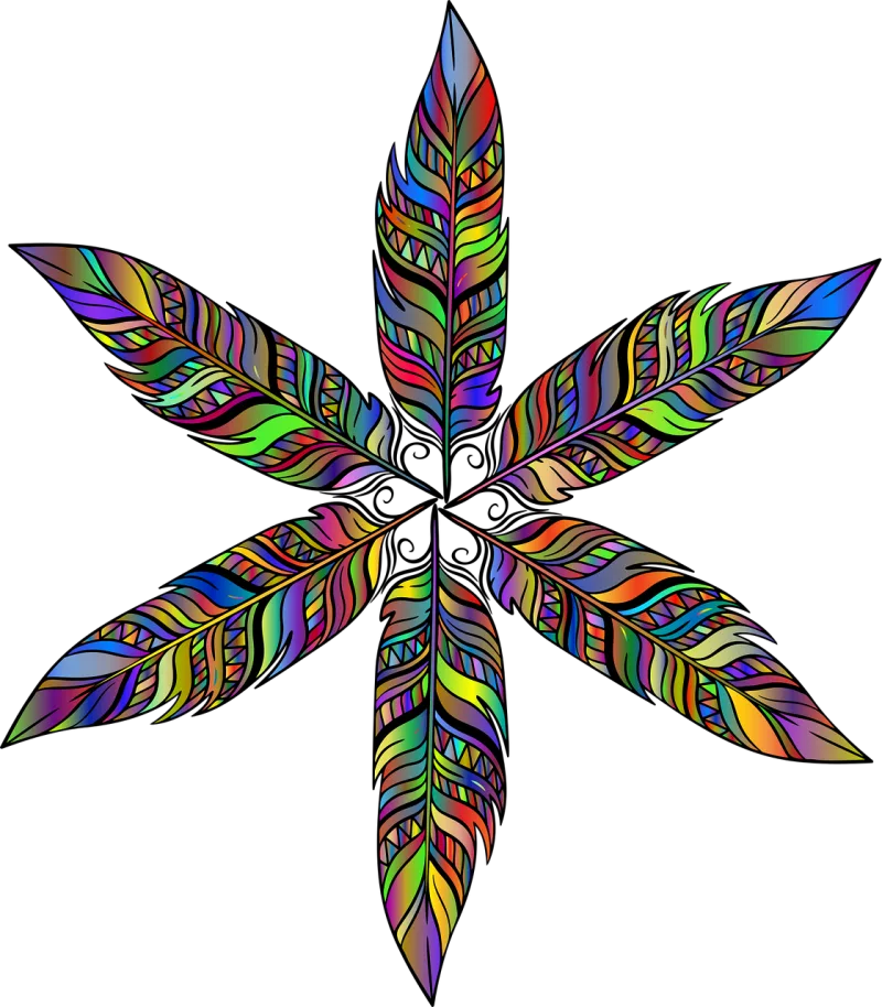 Feathers Mandala Design Stickdatei – Kinder