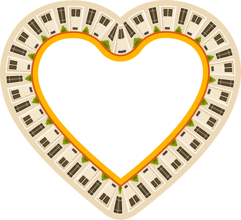 Home Heart Frame Stickdatei – Herzen & Liebe