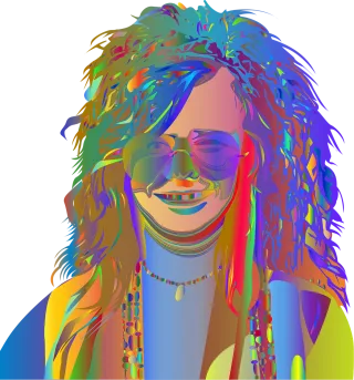 Janis joplin Singer Psychedelic Stickdatei
