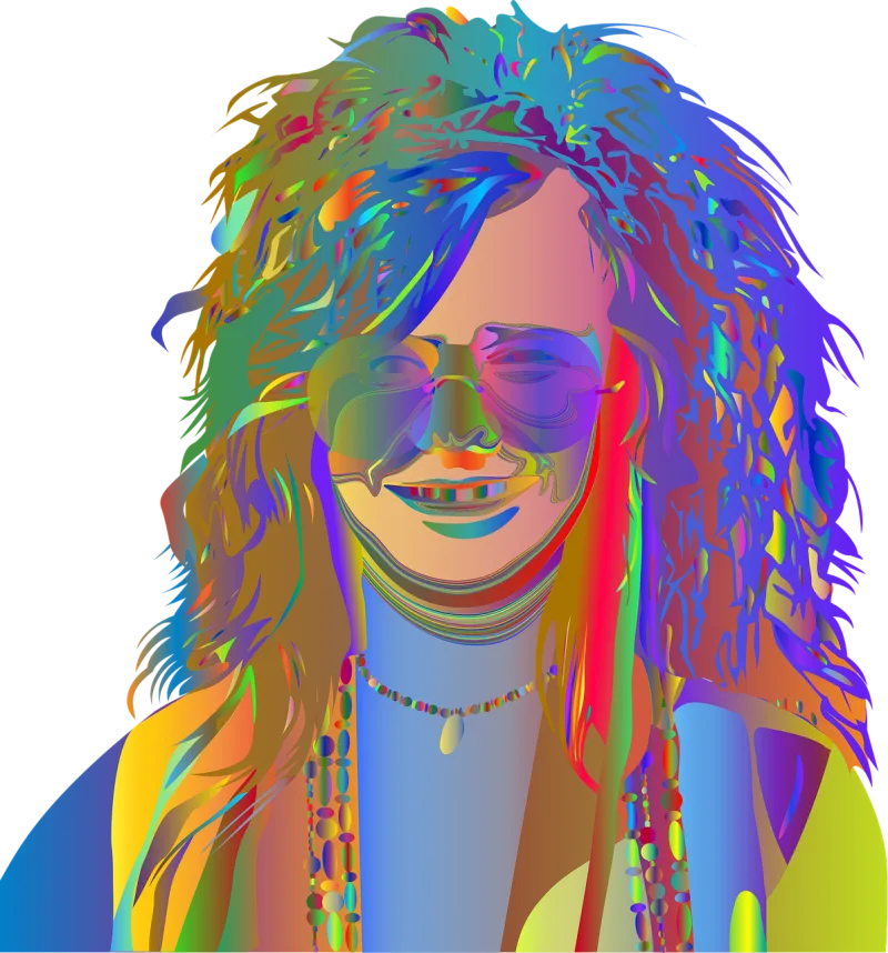 Janis joplin Singer Psychedelic Stickdatei – Musik