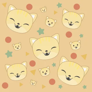 Cat Face Animals Stickdatei
