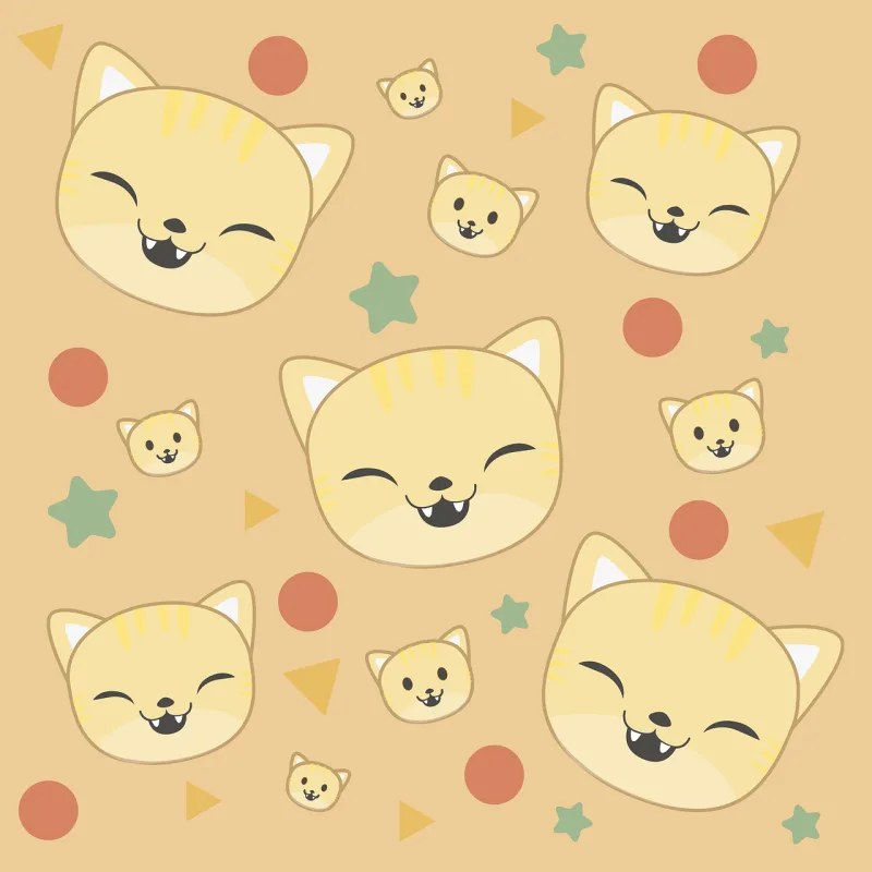 Cat Face Animals Stickdatei – Tiere