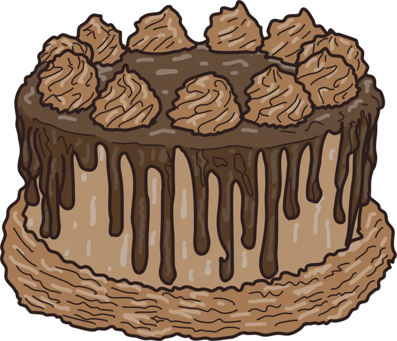 Cake Chocolate cake Dessert Stickdatei – Essen & Trinken