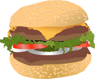 Cheeseburger Lunch Burger Stickdatei