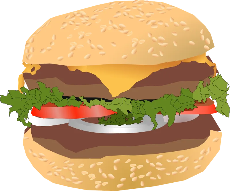 Cheeseburger Lunch Burger Stickdatei – Essen & Trinken