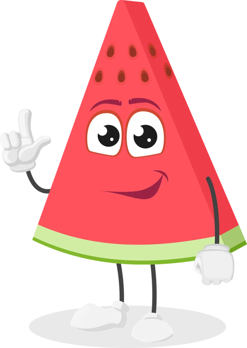 Watermelon Fruit Cartoon Stickdatei – Essen & Trinken