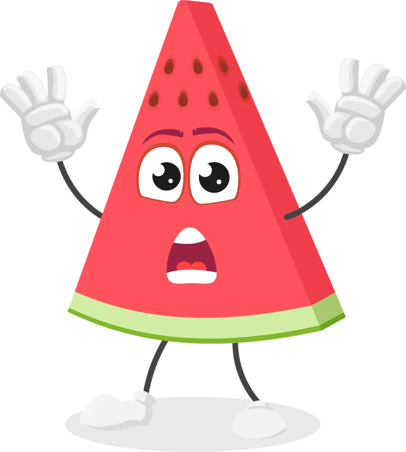 Watermelon Fruit Cartoon Stickdatei – Essen & Trinken
