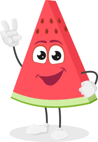 Watermelon Fruit Cartoon Stickdatei