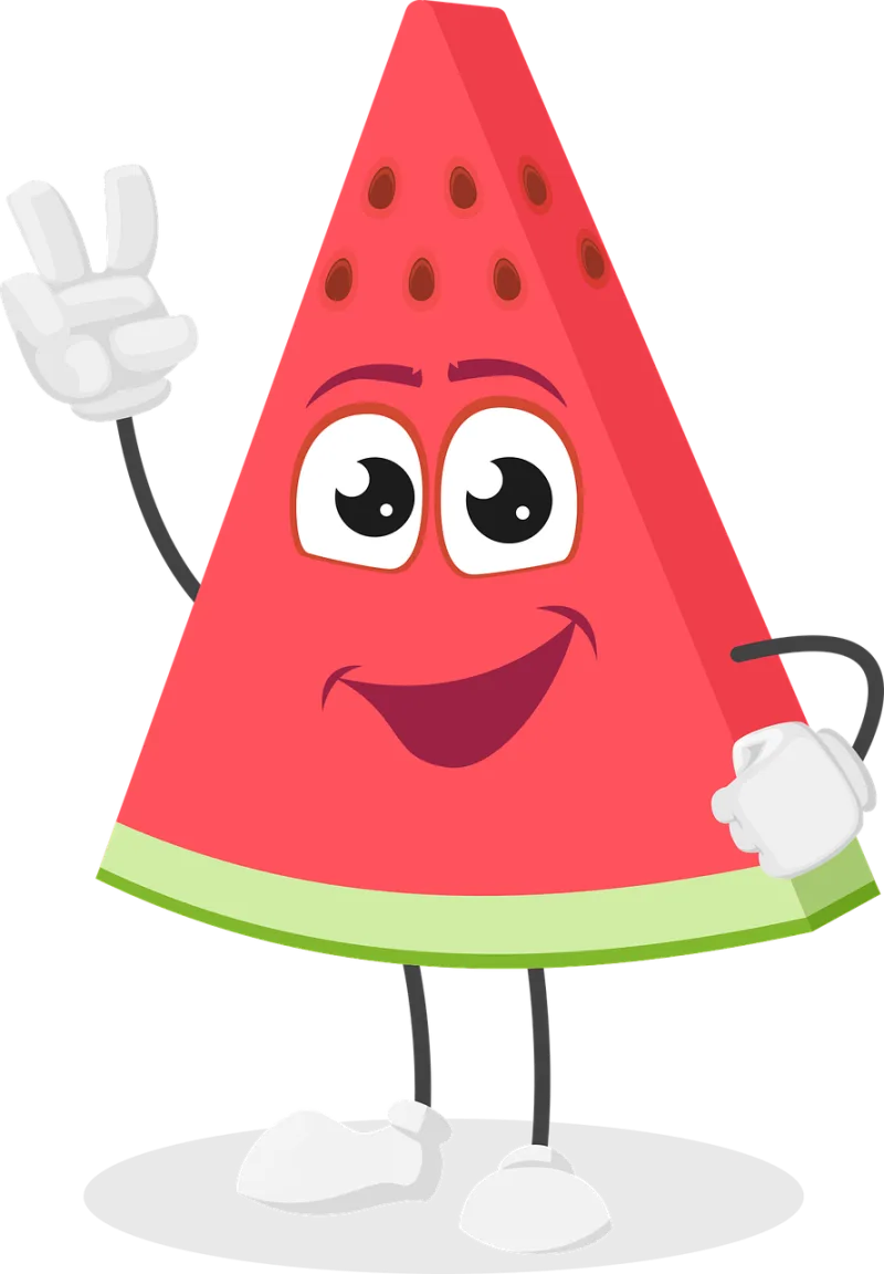 Watermelon Fruit Cartoon Stickdatei – Essen & Trinken